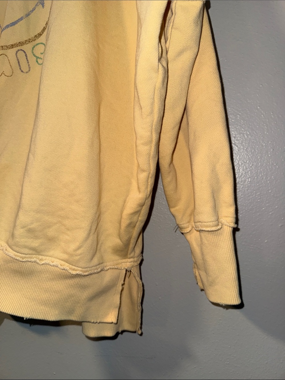 aerie Yellow Crewneck Smiley Pullover - Picture 4 of 7